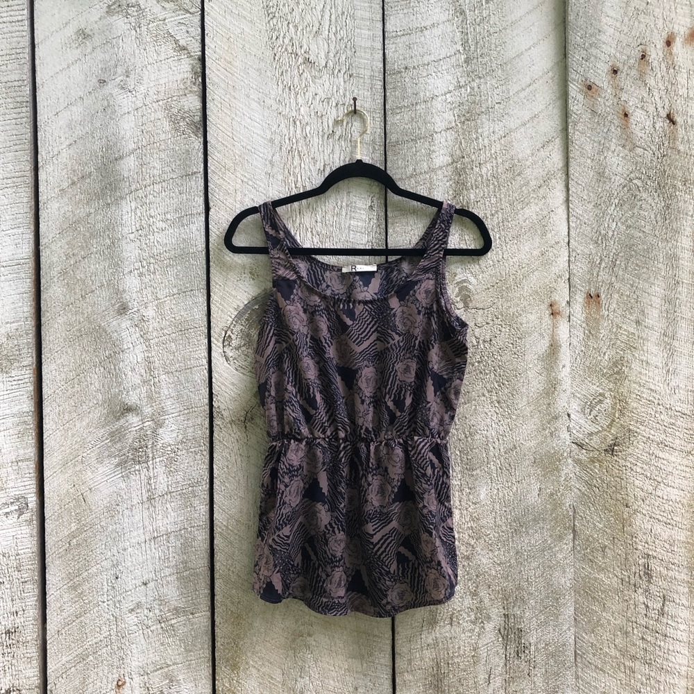 Rumors | flowered tank top with elastic waist